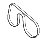 PC3Z8620A - Cooling System: Serpentine Belt for Ford: E-350 Super Duty, E-450 Super Duty, F-250 Super Duty, F-350 Super Duty, F-450 Super Duty, F-550 Super Duty Image