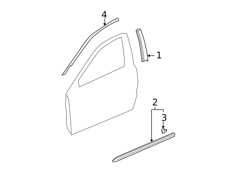 Exterior Trim - Front Door for 2003 Acura TL #0