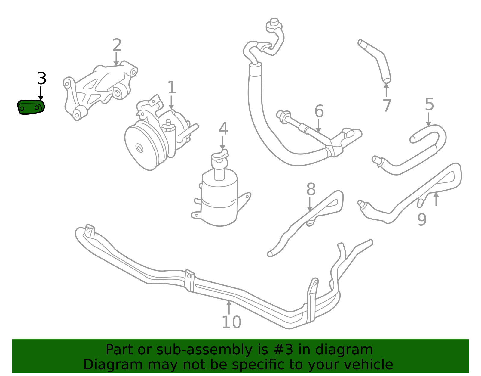 NC10-32-609 - 1999-2005 Mazda Miata - Power Steering Pump Brace