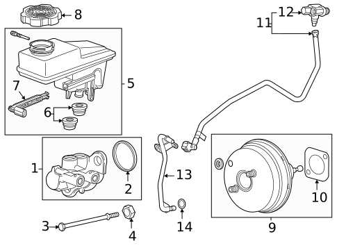 Master Cylinder - Components On Dash Panel for 2018 Cadillac XT5 #0