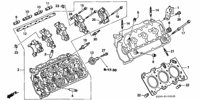 Cylinder Head (L.) for 1998 Acura RL #0