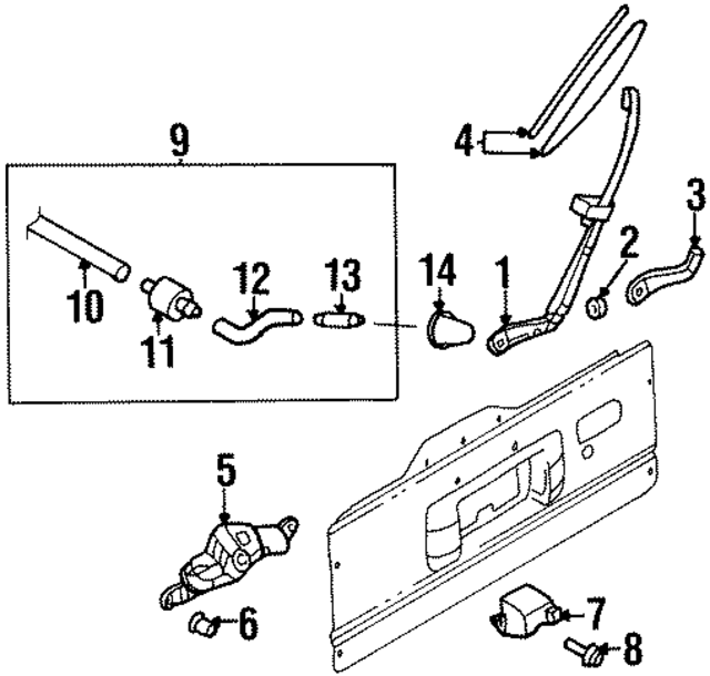 8971788530 - : Back Glass Wiper Blade for Honda Image