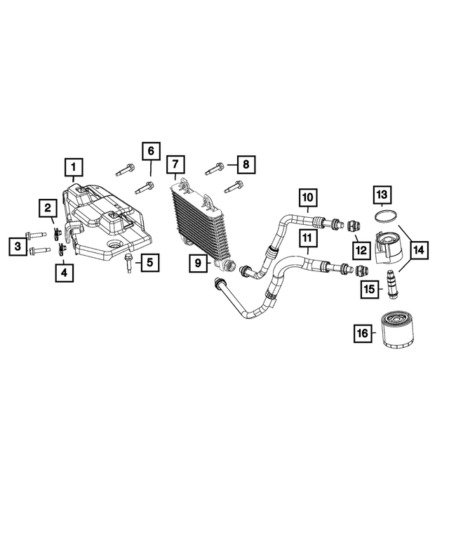 « 68304642AB – Cooling : Entrée De Refroidisseur D'huile Conduite, Alimentation pour Mopar Image »