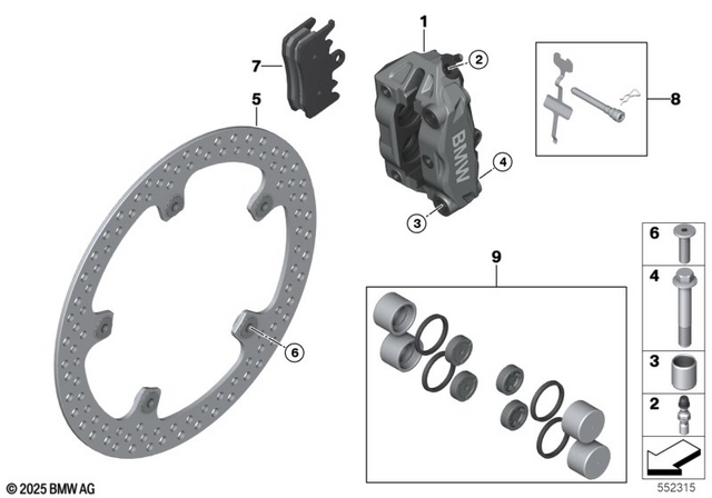 34117700989 - Brakes: Countersunk Screw - M8X27-10.9 Mk for BMW-Motorrad Image