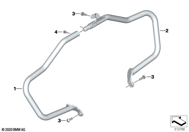 11848406085 - Engine: Left Engine Protection Bar -  for BMW-Motorrad Image