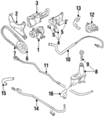 1H1422893G - Steering: Pressure Hose for Volkswagen: Cabrio, Golf, Jetta Image