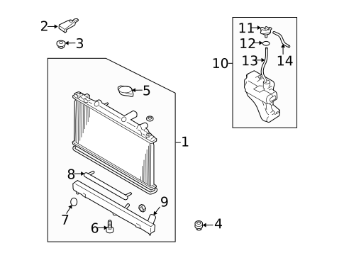 Radiator & Components for 2011 Mazda CX-7 #0