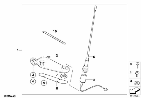 Radio Antenna for 2002 BMW-Motorrad R 1200 CL #1