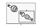 7P0598103G - Universals &amp; Rear Axle: Inner Cv Joint for Volkswagen: Touareg Image