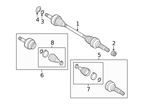 Drive Axles for 2015 Volkswagen Touareg #0