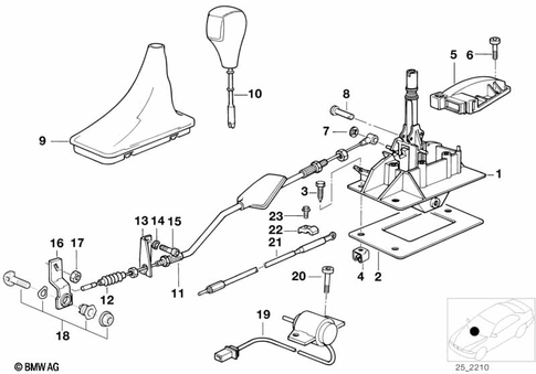 Gearshift Automatic Transmission for 1996 BMW 840i #0