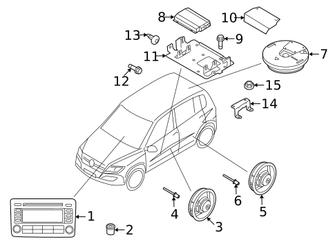 Sound System for 2011 Volkswagen Tiguan #0