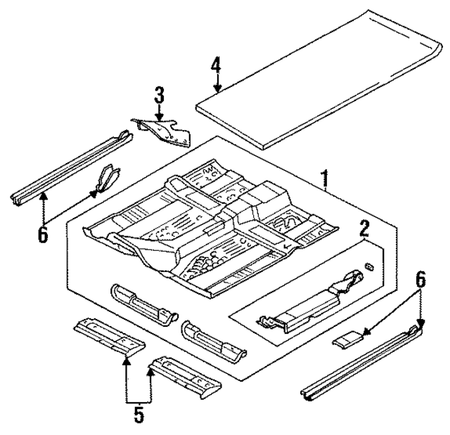 4814349 - Body: Front Floor Pan for Mopar Image