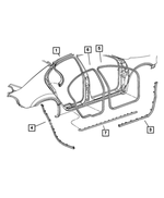 4780146AF - : Drip Rail Secondary Weatherstrip, Right for Mopar Image
