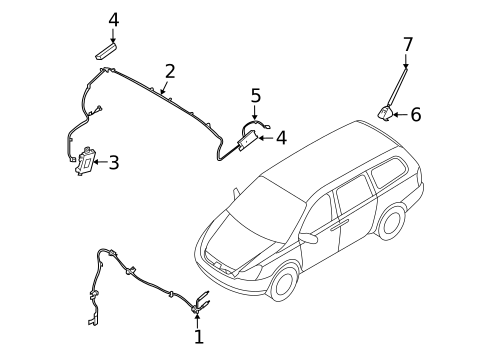 Antenna & Radio for 2008 Kia Sedona #0