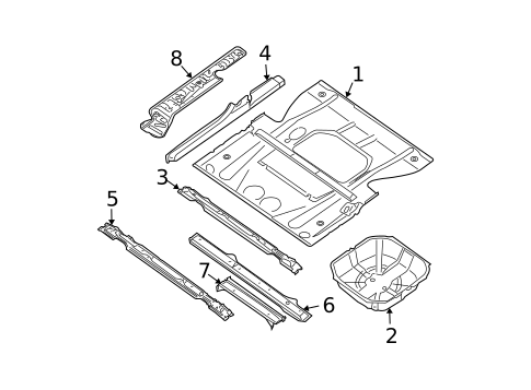 Floor & Rails for 2009 Nissan Quest #0