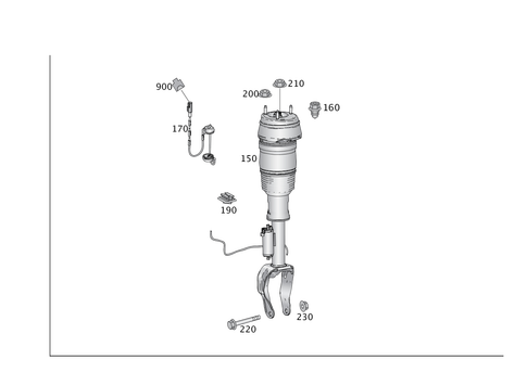 Front Suspension Strut and Suspension Strut Mount for 2018 Mercedes-Benz GLS450 #0