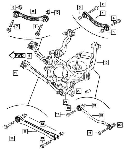 Rear Suspension and Cradle for 2011 Dodge Charger #1