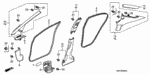 91560SNAA01 - Interior/Bumper: CLIP, TRIM for Honda Image