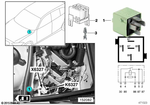 61368373700 - Vehicle Electrical System: Relay, Make Contact, White Green for BMW Image