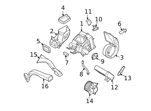 Blower Motor & Fan for 2008 Nissan Quest #1