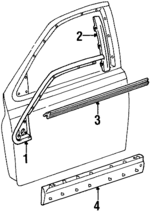XF3Z5420846AA - Body: Window Molding for Lincoln: Continental Image