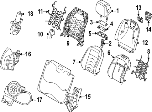 Passenger Seat Components for 2024 BMW 530i #3