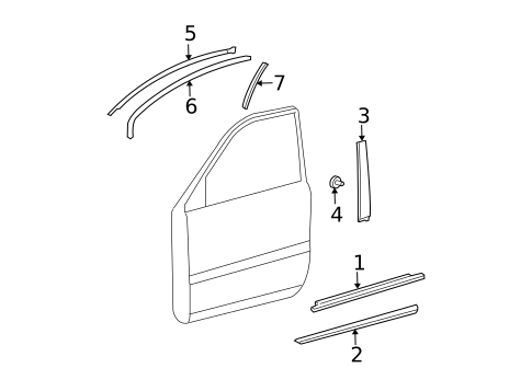 Exterior Trim - Front Door for 2007 Lexus RX350 #0