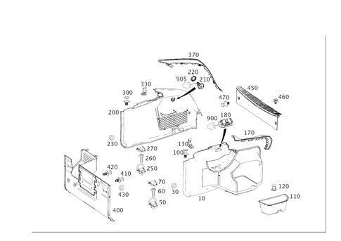 Luggage Compartment Covering for 1999 Mercedes-Benz S600 #0