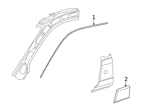 Exterior Trim - Pillars for 2019 Ram ProMaster 3500 #0