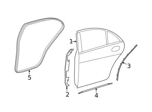 Door & Components for 2019 Mercedes-Benz S450 #0