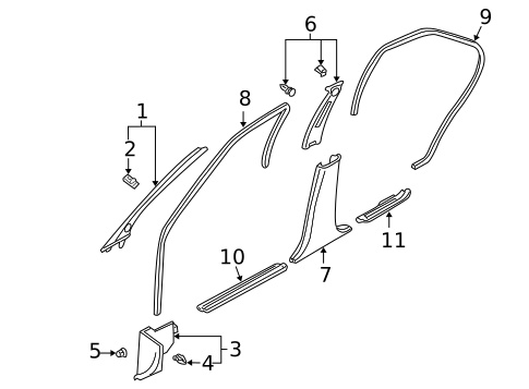 Interior Trim - Pillars for 2003 Nissan Altima #0