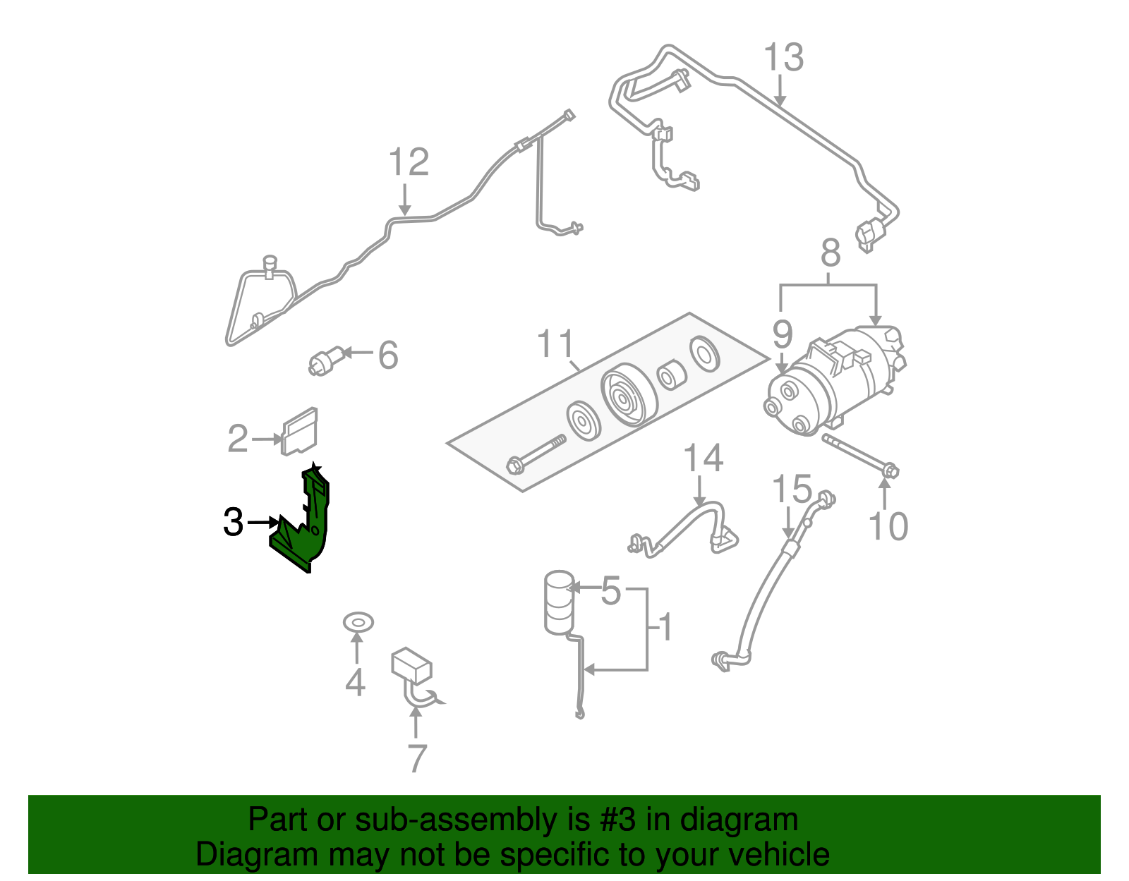 Condenser Assembly Lower Seal - Nissan (92184-EA010)