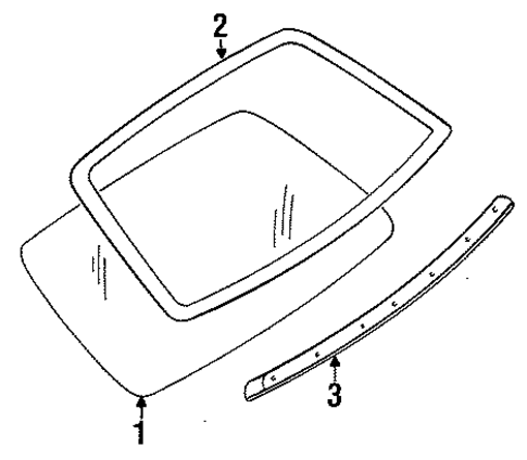 Glass & Hardware - Back for 1996 Dodge Stratus #0