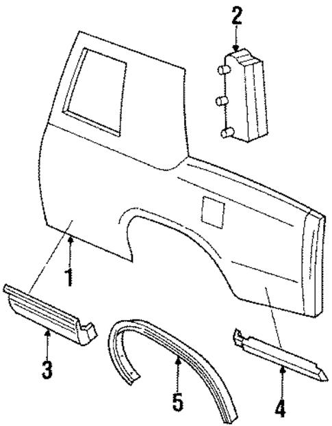 Quarter Panel & Components for 1985 Cadillac Fleetwood #0