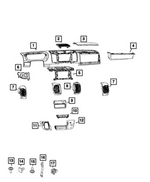 7DM39JXWAB - : Instrument Panel Bezel for Ram: ProMaster 1500, ProMaster 2500, ProMaster 3500, ProMaster EV Image