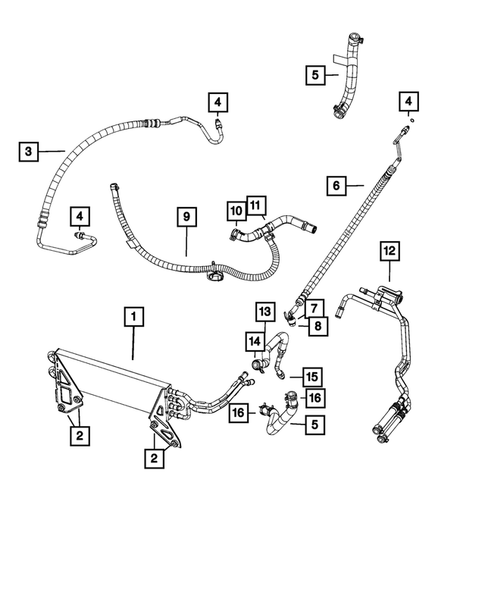 Power Steering Hoses for 2019 Ram 3500 #1