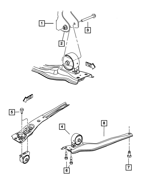 Engine Mounting for 2008 Dodge Caliber #0