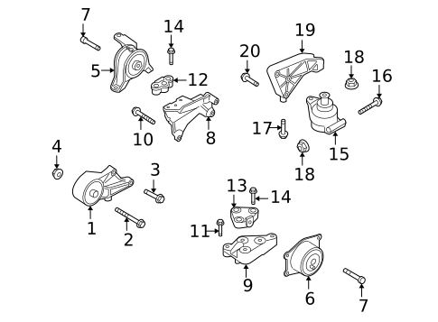 Engine & Trans Mounting for 2008 Saturn Astra #1