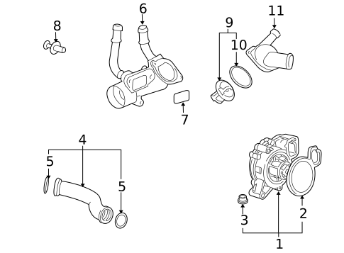 Water Pump & Related Components for 2009 Pontiac G5 #0