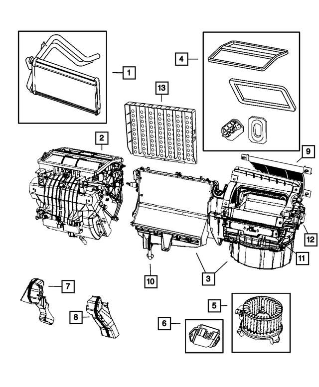 5191353AB - Air Conditioners and Heaters: A/c And Heater Duct, Left for Mopar Image