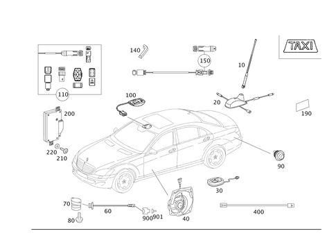 Additional Parts Taxi for 2012 Mercedes-Benz S400 #0