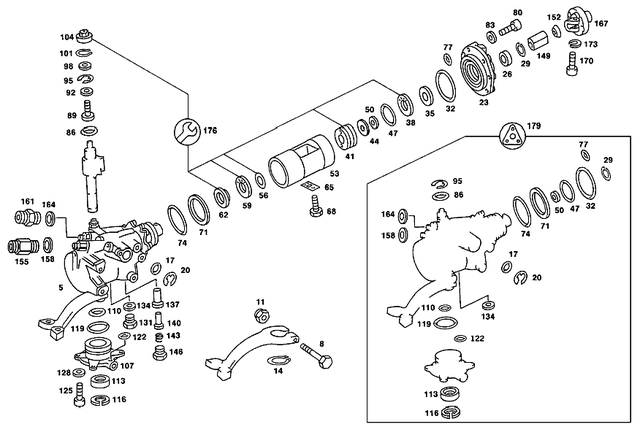 2014608801 - Steering: Steering for Mercedes-Benz: 190, 190D, 190E Image image