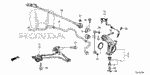 90371SEF000 - Chassis: NUT, FLANGE (12MM) for Honda Image