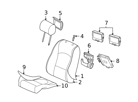 Front Seat Components for 2004 Jaguar XJ8 #2