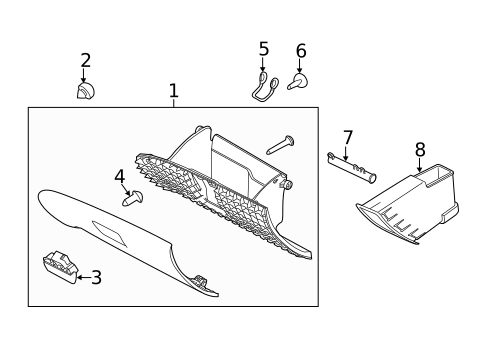 Glove Box for 2010 Mercury Milan #0