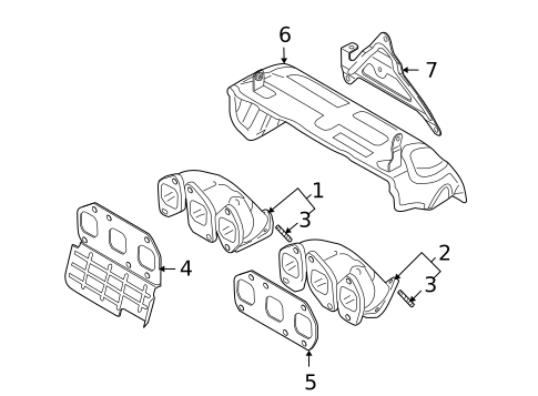 Exhaust Manifold for 2010 Audi Q7 #0