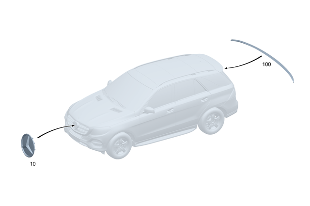1678171901 - Exterior Detachable Parts: Mercedes Star for Mercedes-Benz: EQE 350 SUV, EQE 350+ SUV, EQE 500 SUV, EQE AMG SUV, EQS 450 SUV, EQS 450+ SUV, EQS 580 SUV, G580, GLE350, GLE450, GLE450e, GLE53 AMG, GLE580, GLE63 AMG S, GLS450, GLS580, GLS63 AMG, Maybach GLS600 Image image