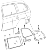 XF2Z1625723DA - Body: Side Glass for Ford: Windstar Image