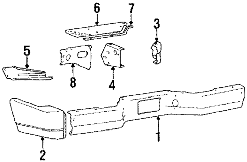 Bumper Assembly - Rear for 1985 Mitsubishi Montero #0